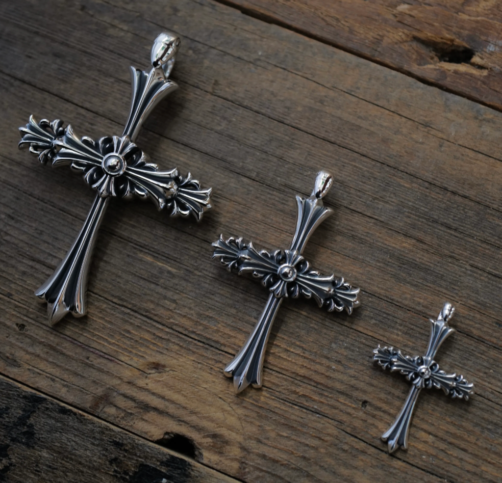 Chrome Cross Pendant