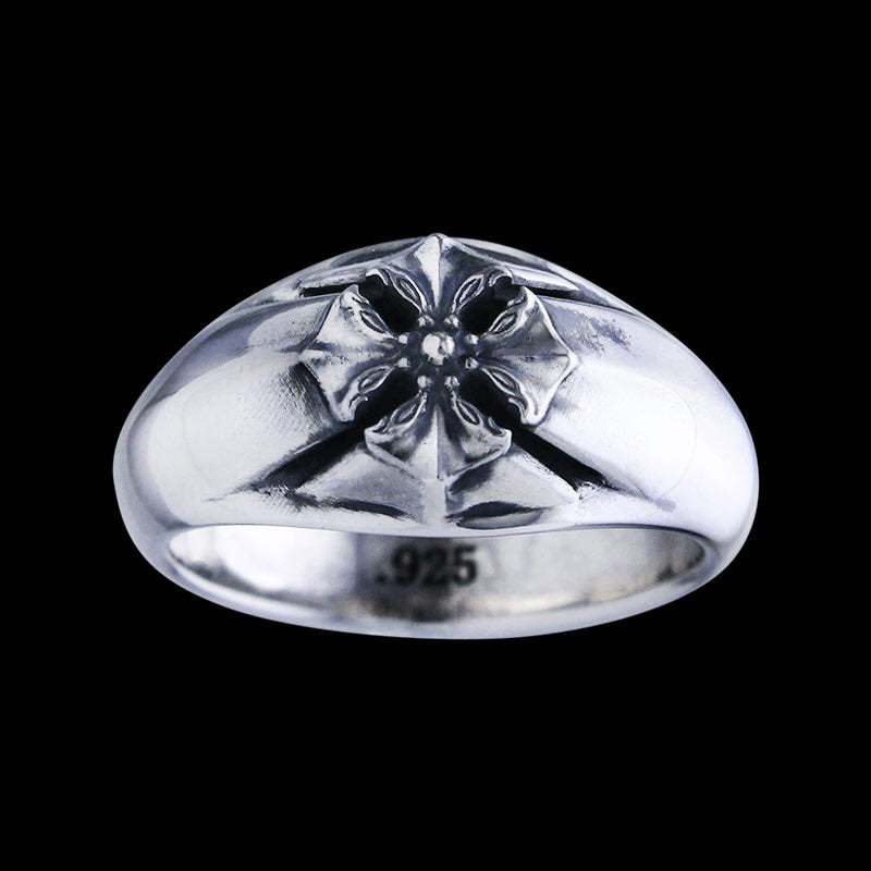 Iron Raven Cross Ring