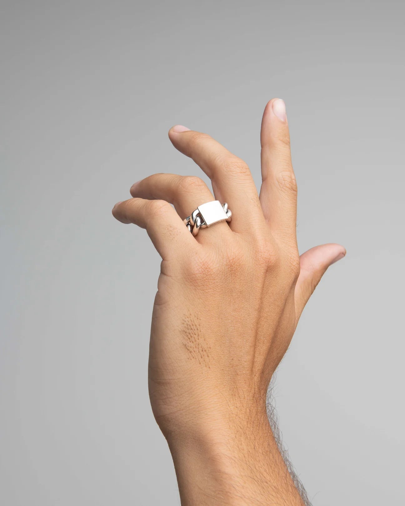 Curb Chain ID Ring - Smooth - C