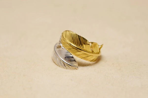 S Size Feather K18 One Feather Ring