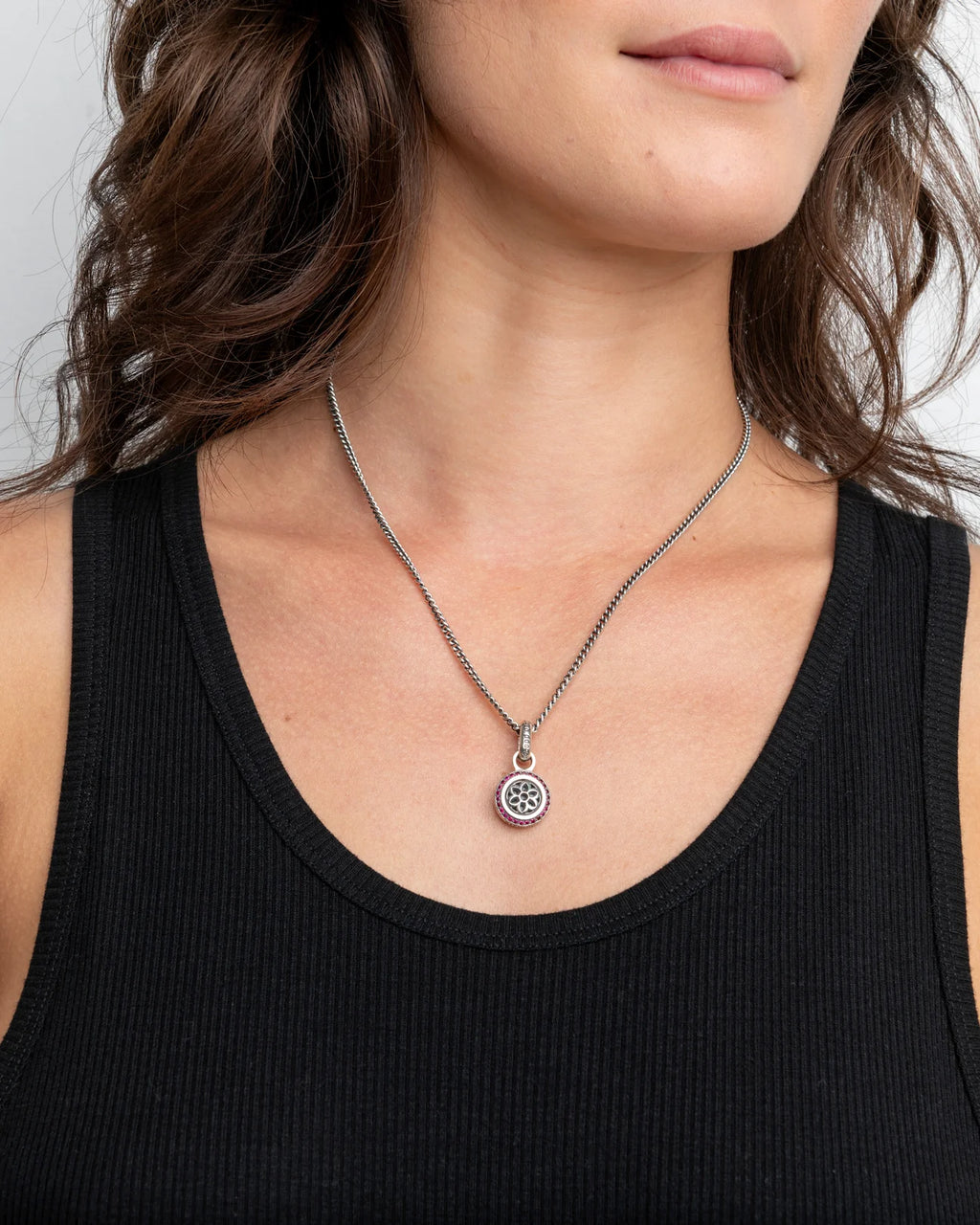 Lotus Pendant | Stones - Small