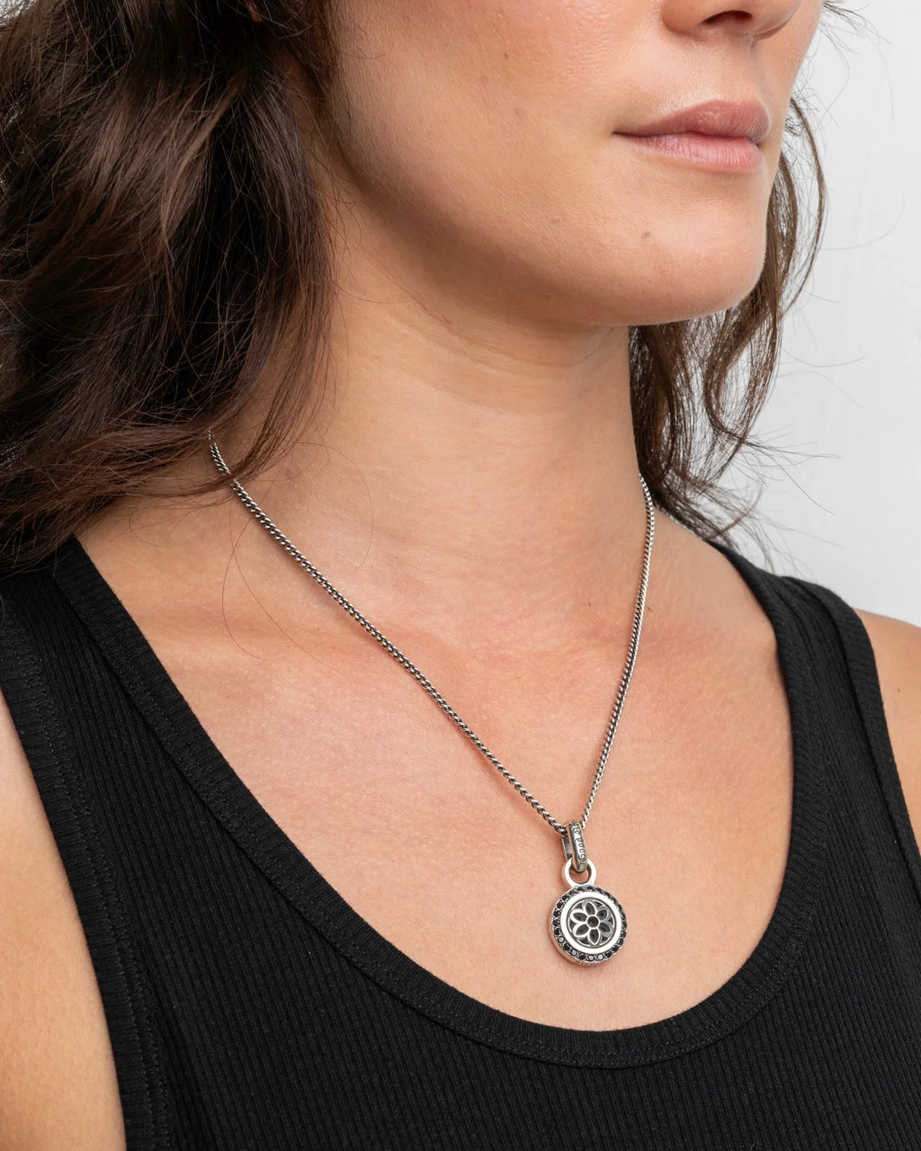 Lotus Pendant | Stones - Medium
