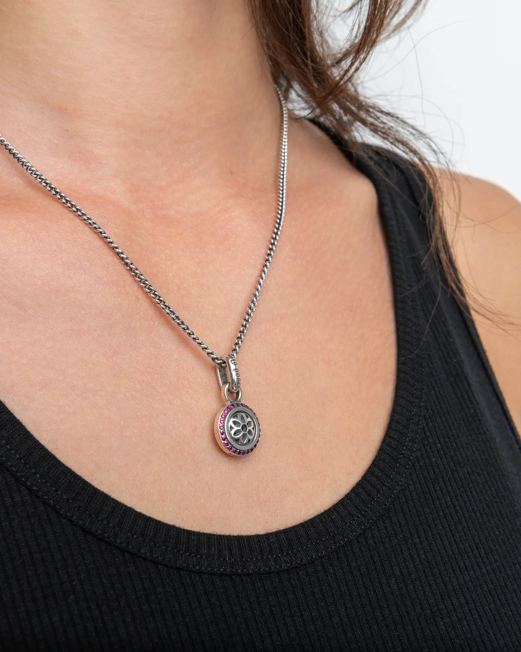 Lotus Pendant | Stones - Medium