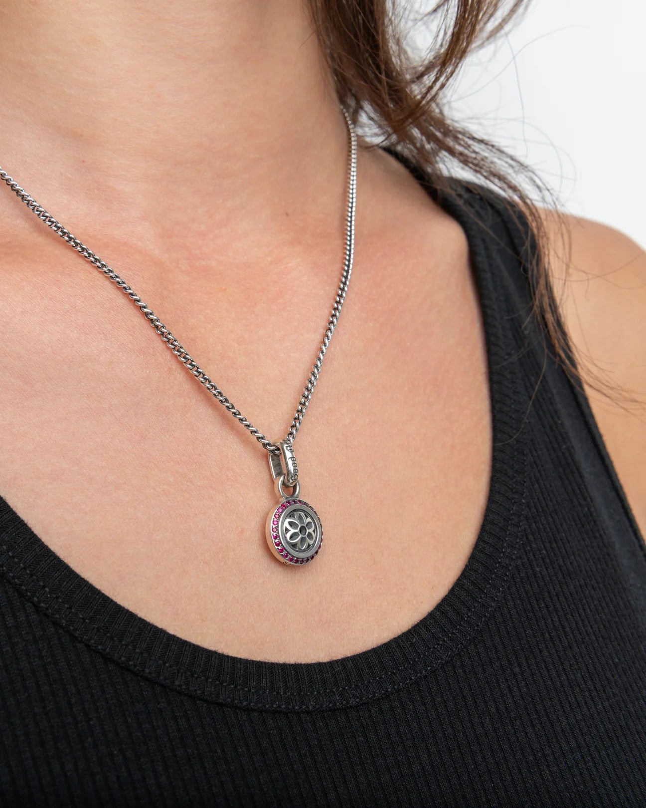 Lotus Pendant | Stones - Medium
