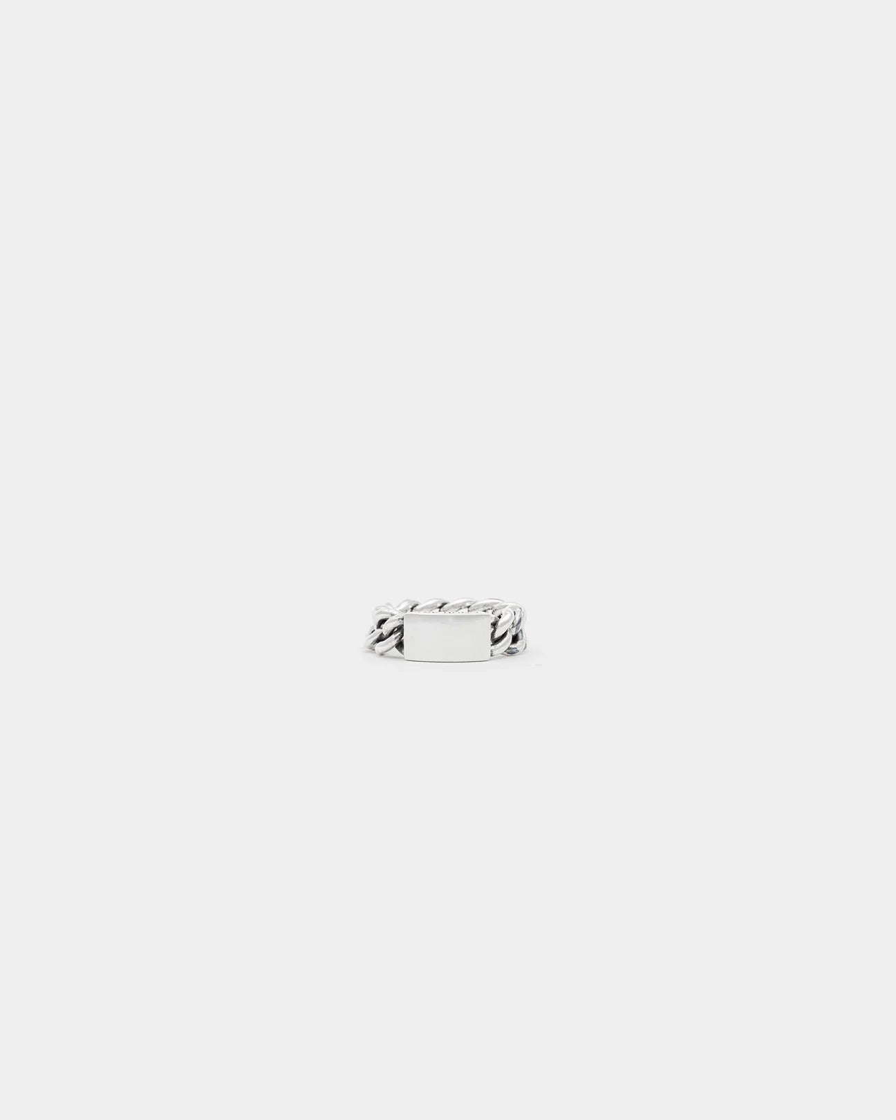 Curb Chain ID Ring - Smooth - A