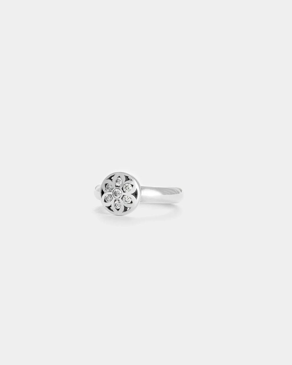 Spacer Cap Ring | White Diamonds