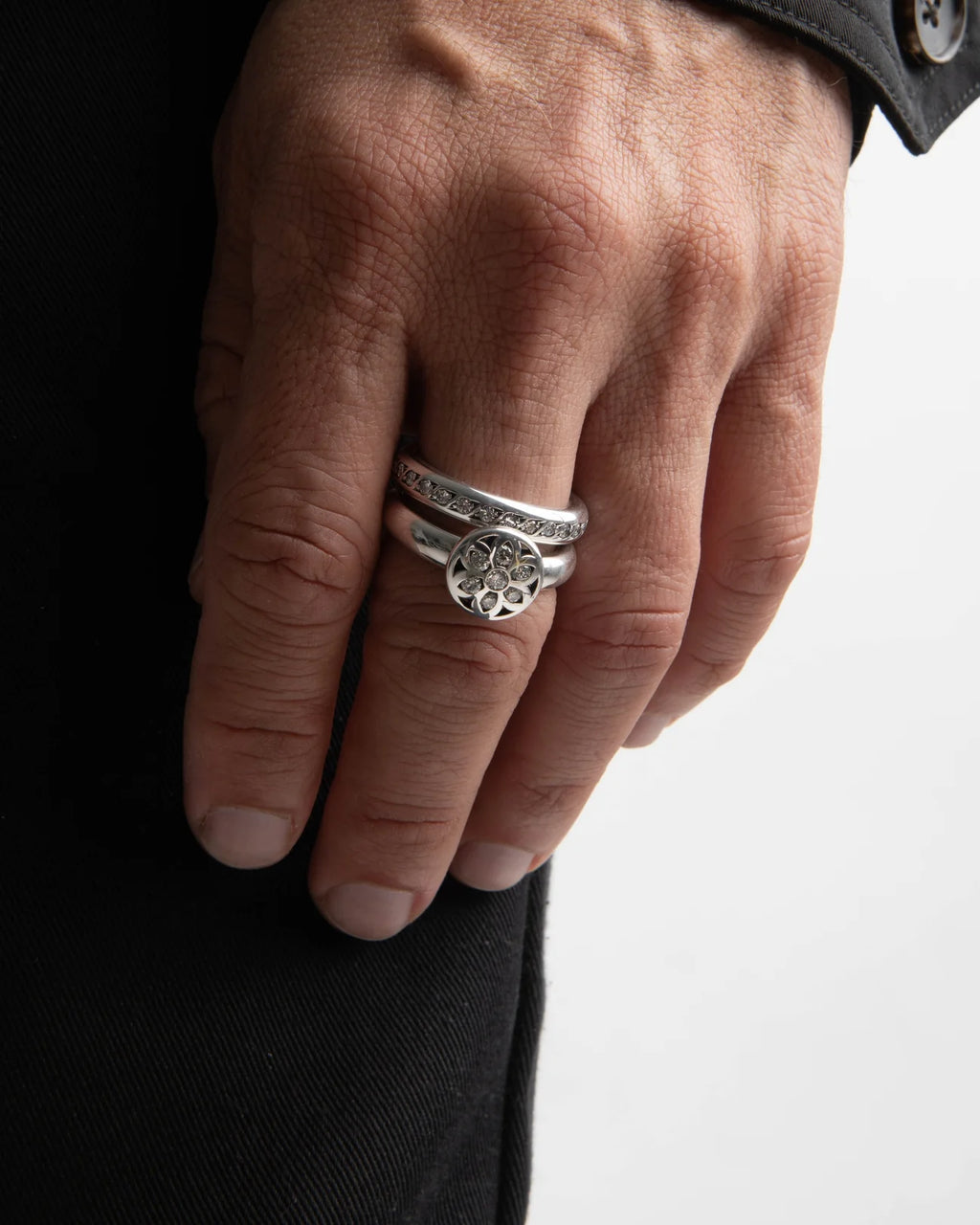 Spacer Ring | White Diamond Pavé