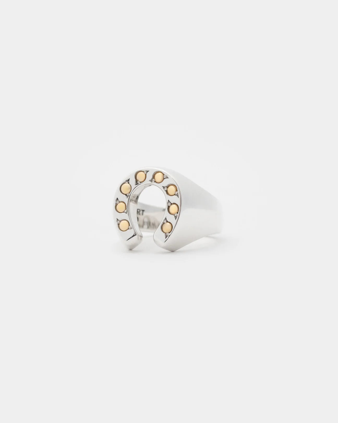 Horseshoe Ring | Sterling Silver w/ 18K Yellow Gold-D's - AA