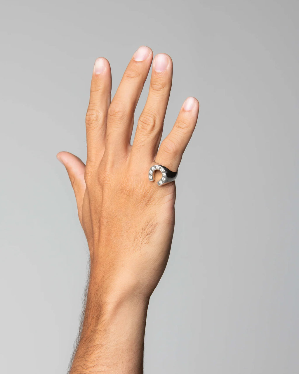 Horseshoe Ring | White Diamonds - AA