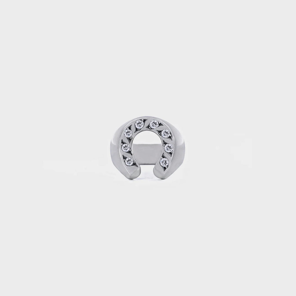 Horseshoe Ring | White Diamonds - A