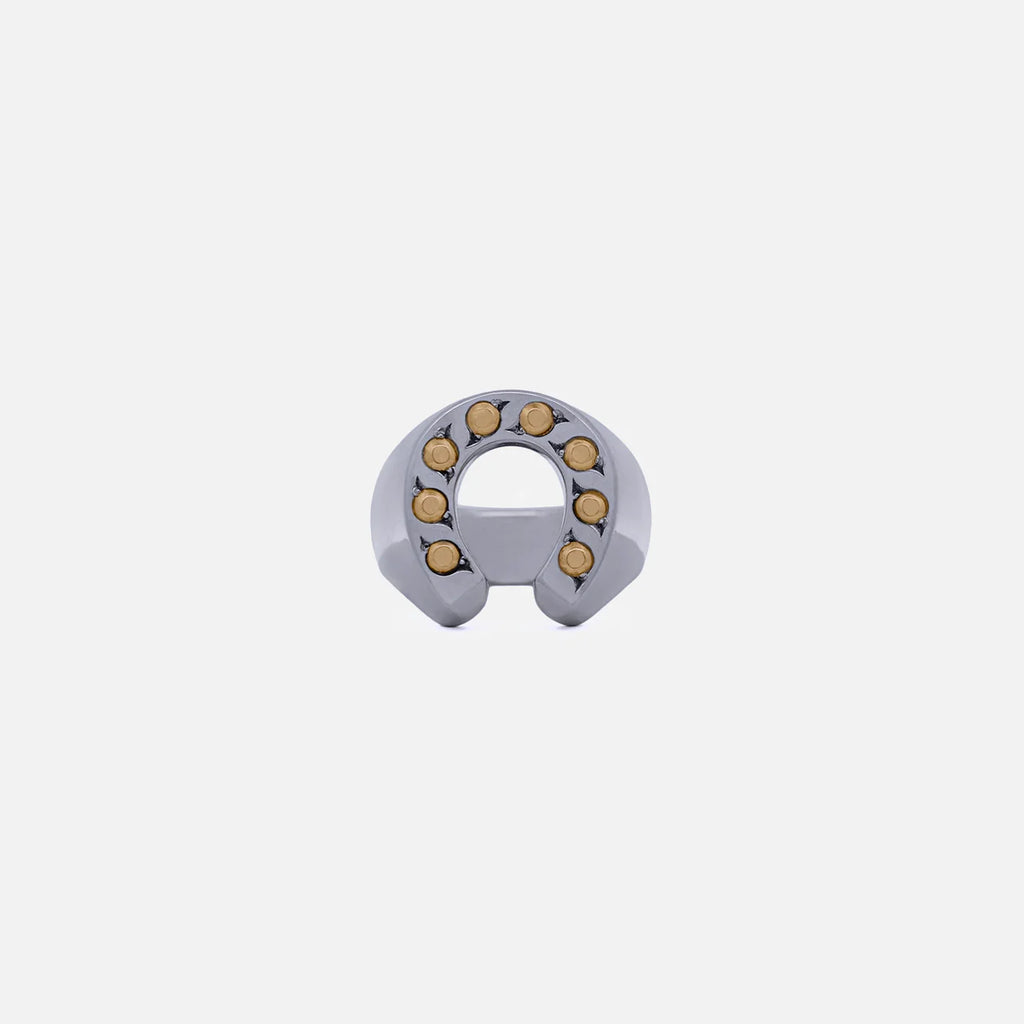 Horseshoe Ring | Sterling Silver w/ 18K Yellow Gold-D's - A