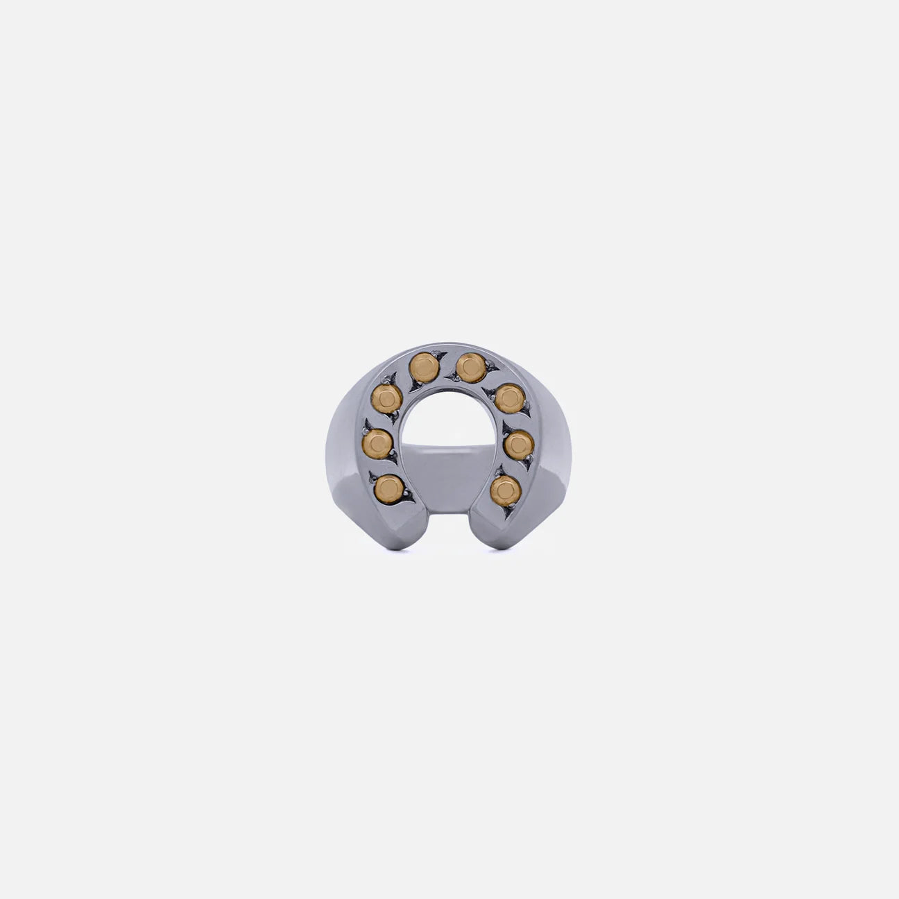 Horseshoe Ring | Sterling Silver w/ 18K Yellow Gold-D's - A