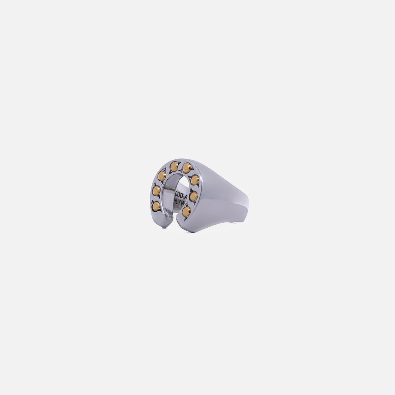 Horseshoe Ring | Sterling Silver w/ 18K Yellow Gold-D's - A
