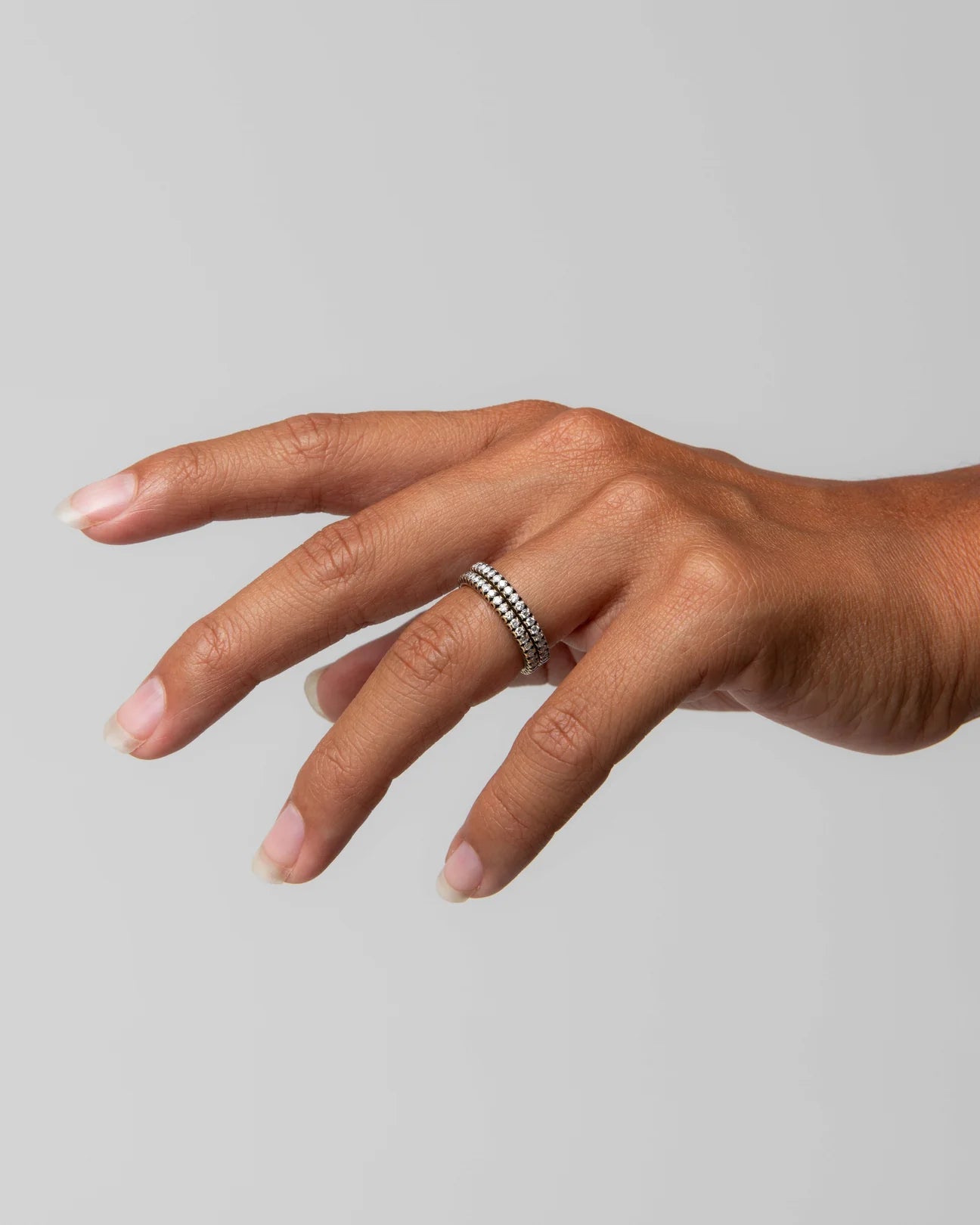 Tiny Petals Eternity Band | White Diamonds - 1.5mm